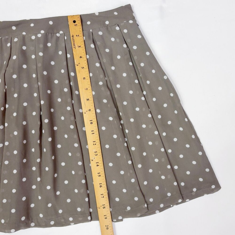 H&M warm gray sheer polka dot a-line skirt size US 8 - Picture 4 of 10